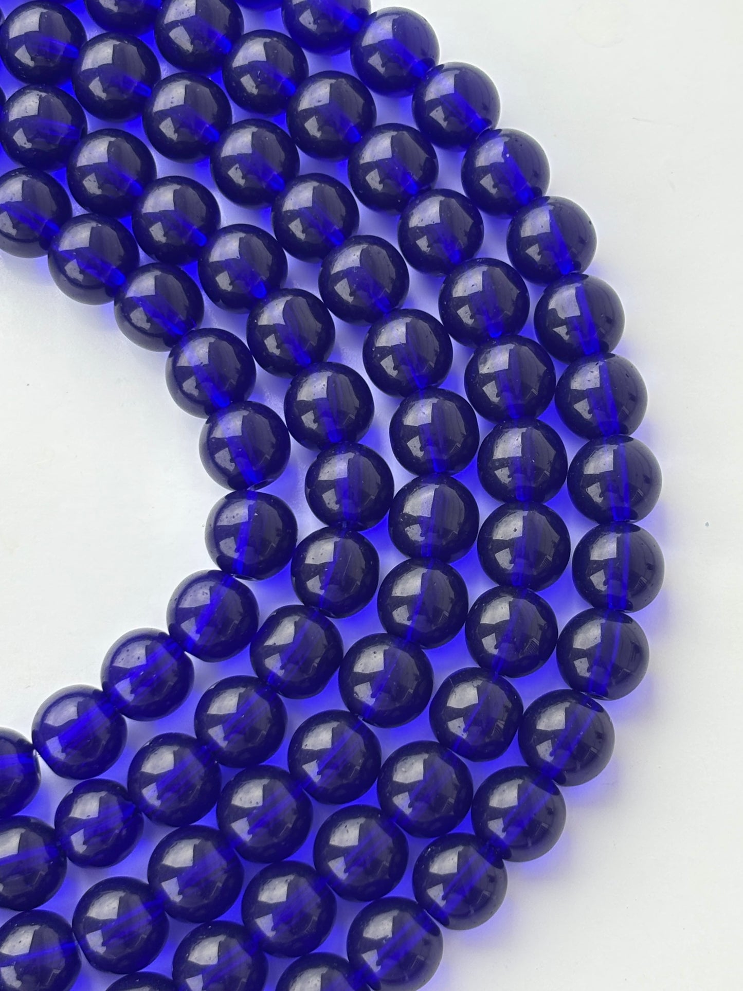 Deep Blue 10MM Glass Beads