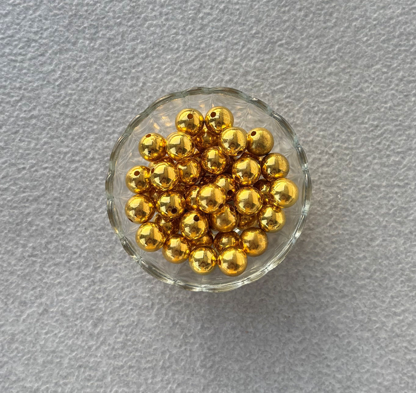 Lightweight Golden CCB Round Beads 12MM