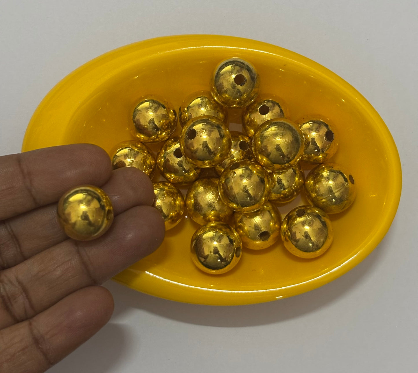 Lightweight Golden CCB Round Beads 14MM