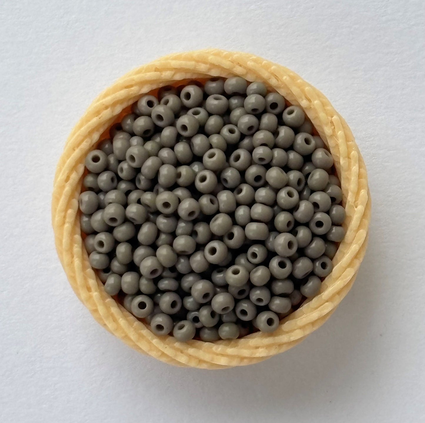 Matte Grey Preciosa Seed Beads