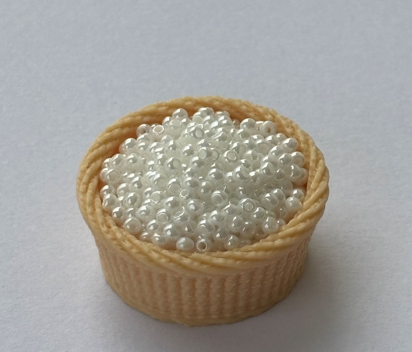 Iridescent White Preciosa Seed Beads