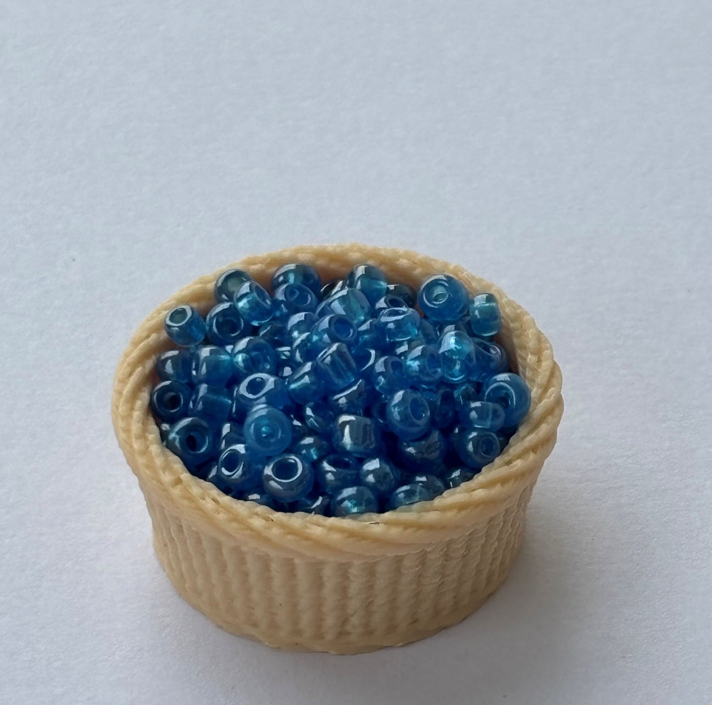 Iridescent Blue Indian Seed Beads