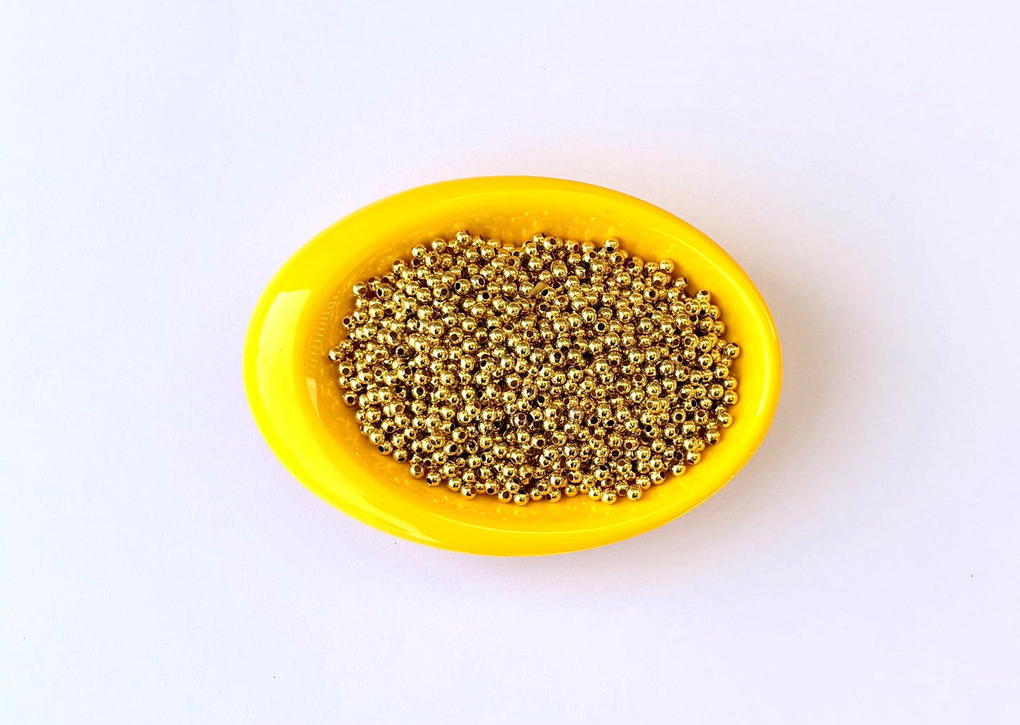 Lightweight Golden CCB Round Beads 3MM