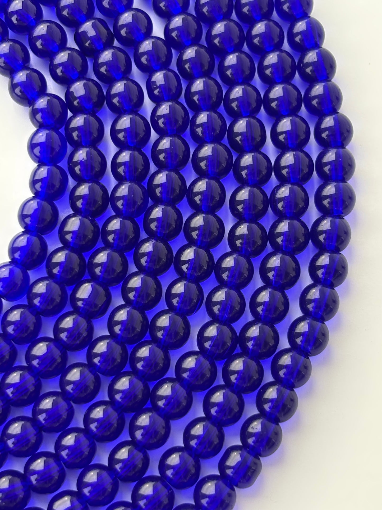 Deep Blue 6MM Glass Beads