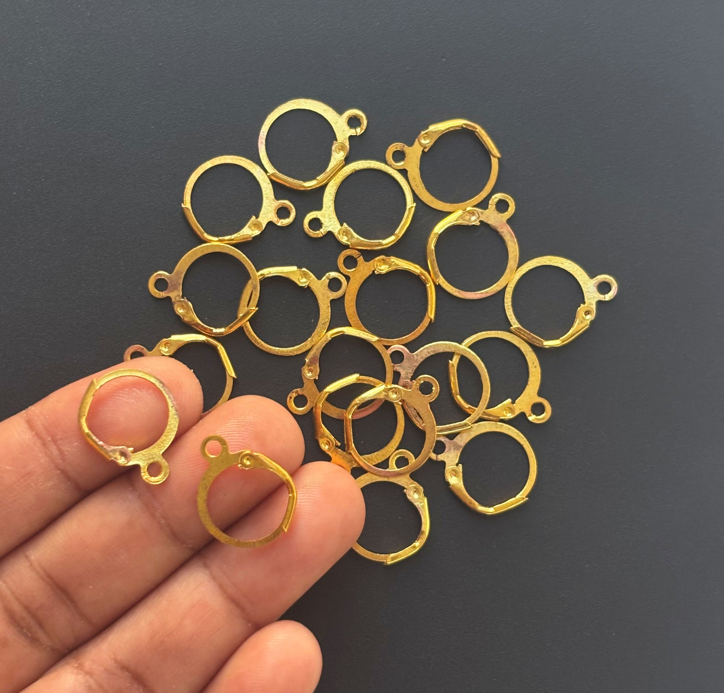 Gold Tone Leverback Earring Hooks