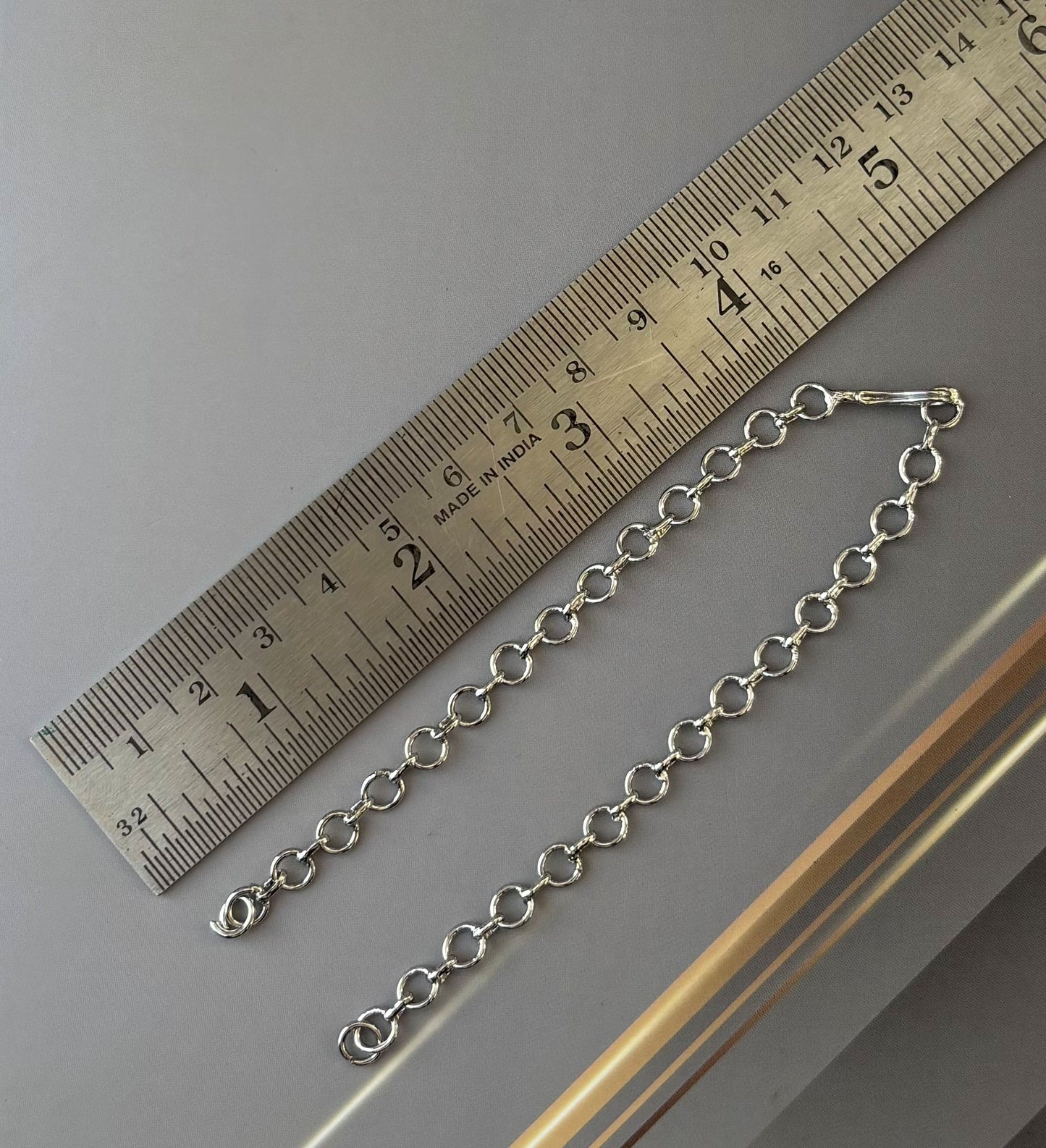Rhodium Tone Electroplated Chain Extenders