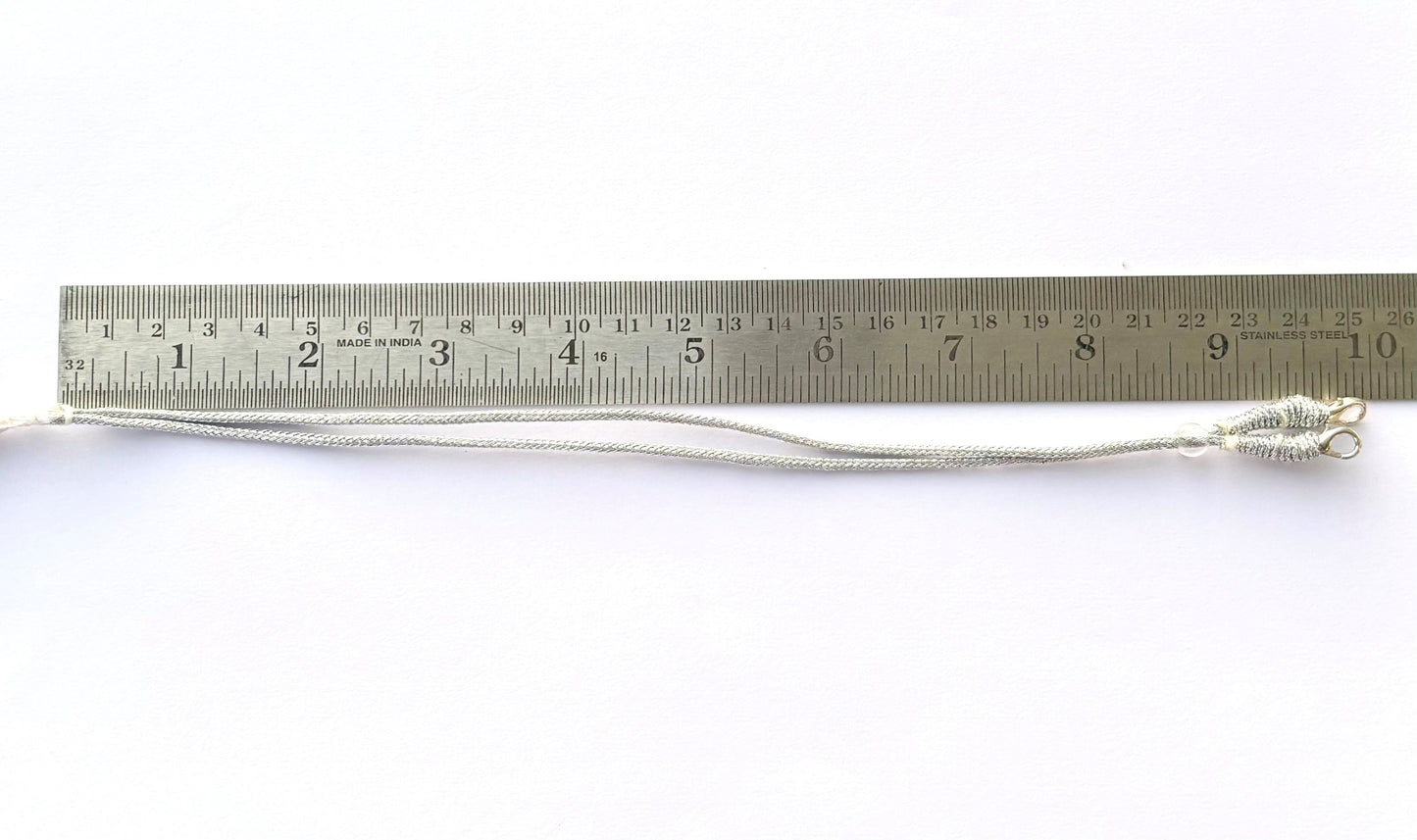 Silver Braided Cord Tassel Extender