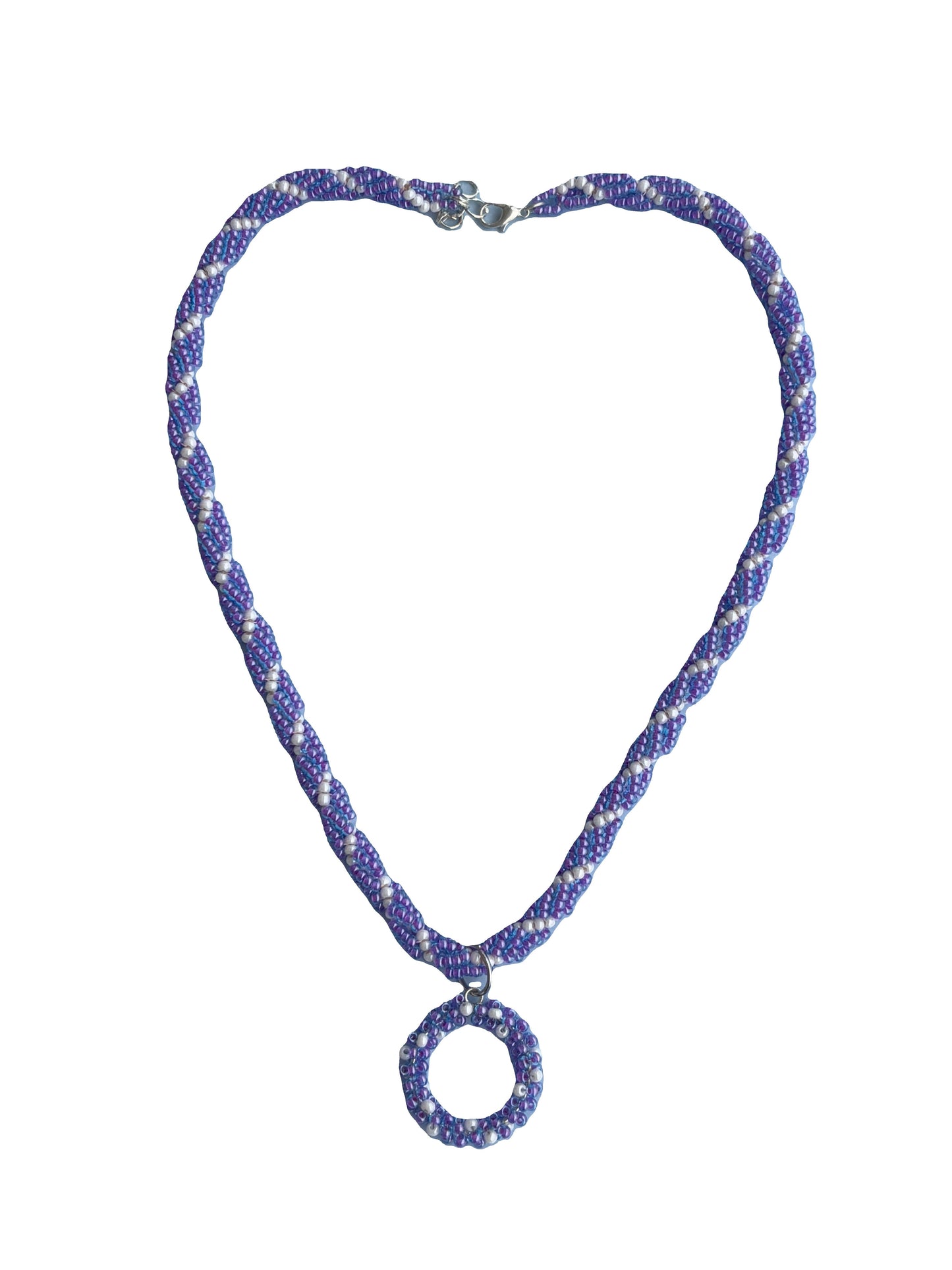 Handmade Preciosa Seed Bead Twisted Necklace with Pendant