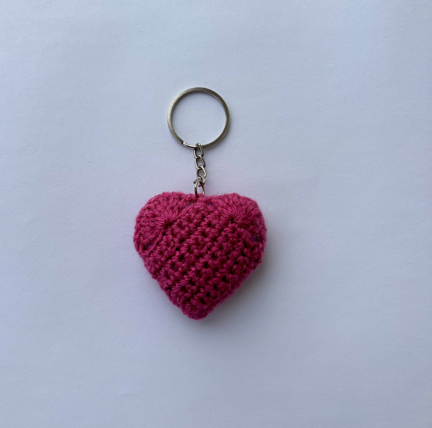 Handmade Pink Heart Keychain