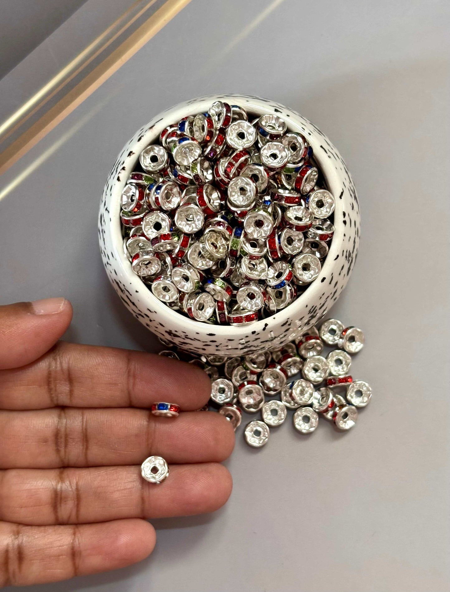 Silver Plated Multi-Color Rhinestones