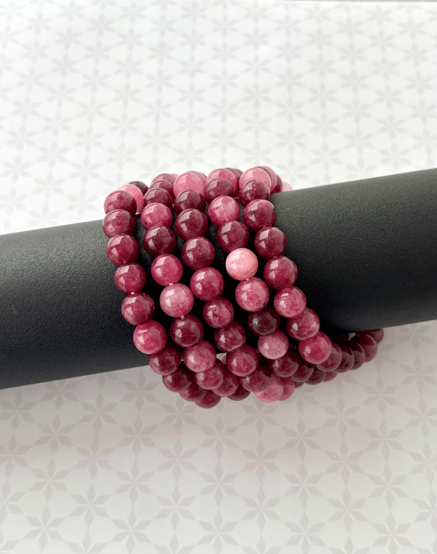 Pink Tourmaline Berry Gemstone Bracelet
