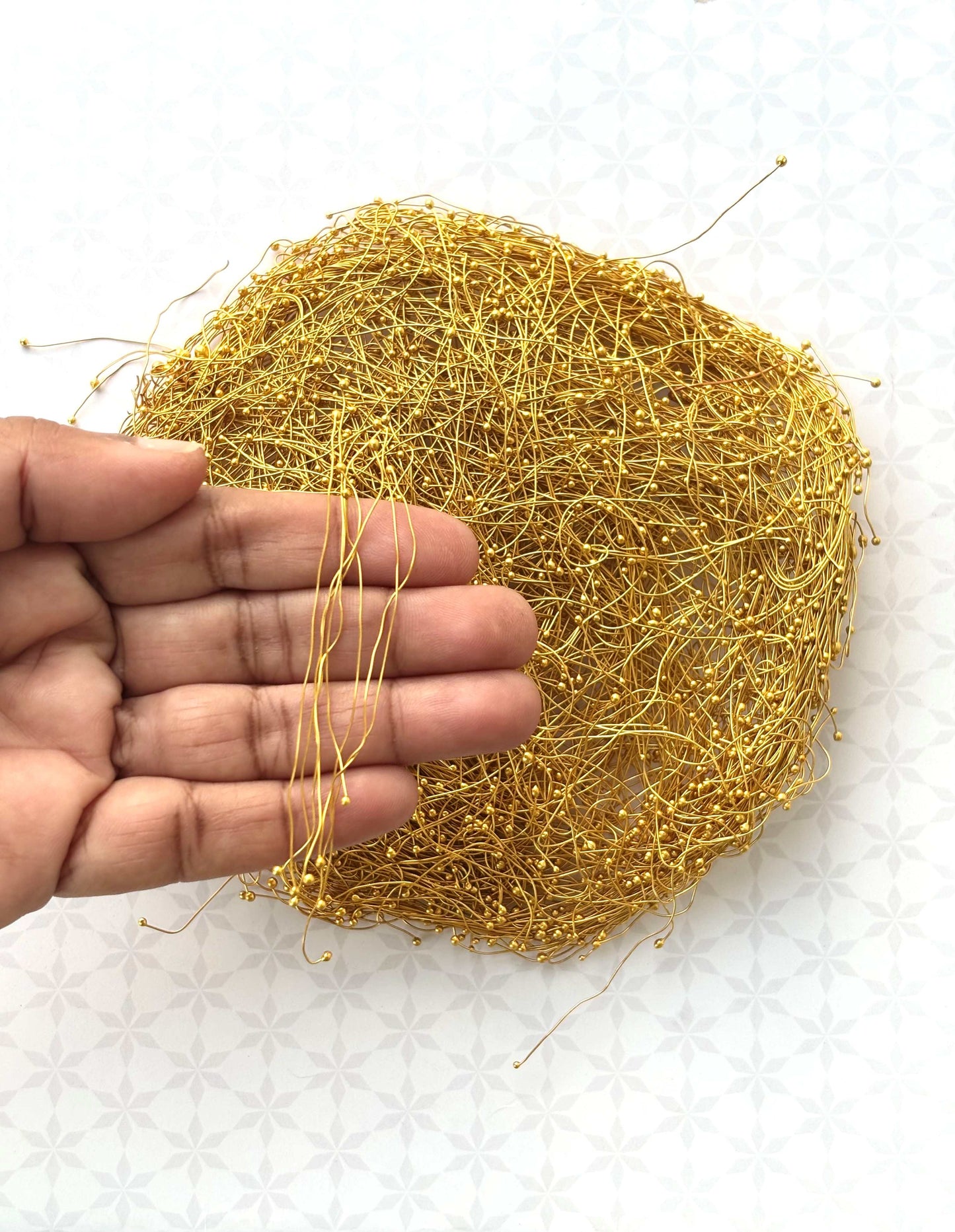 Gold Ball Head Pins for Jewelry Making thin 28 gauge