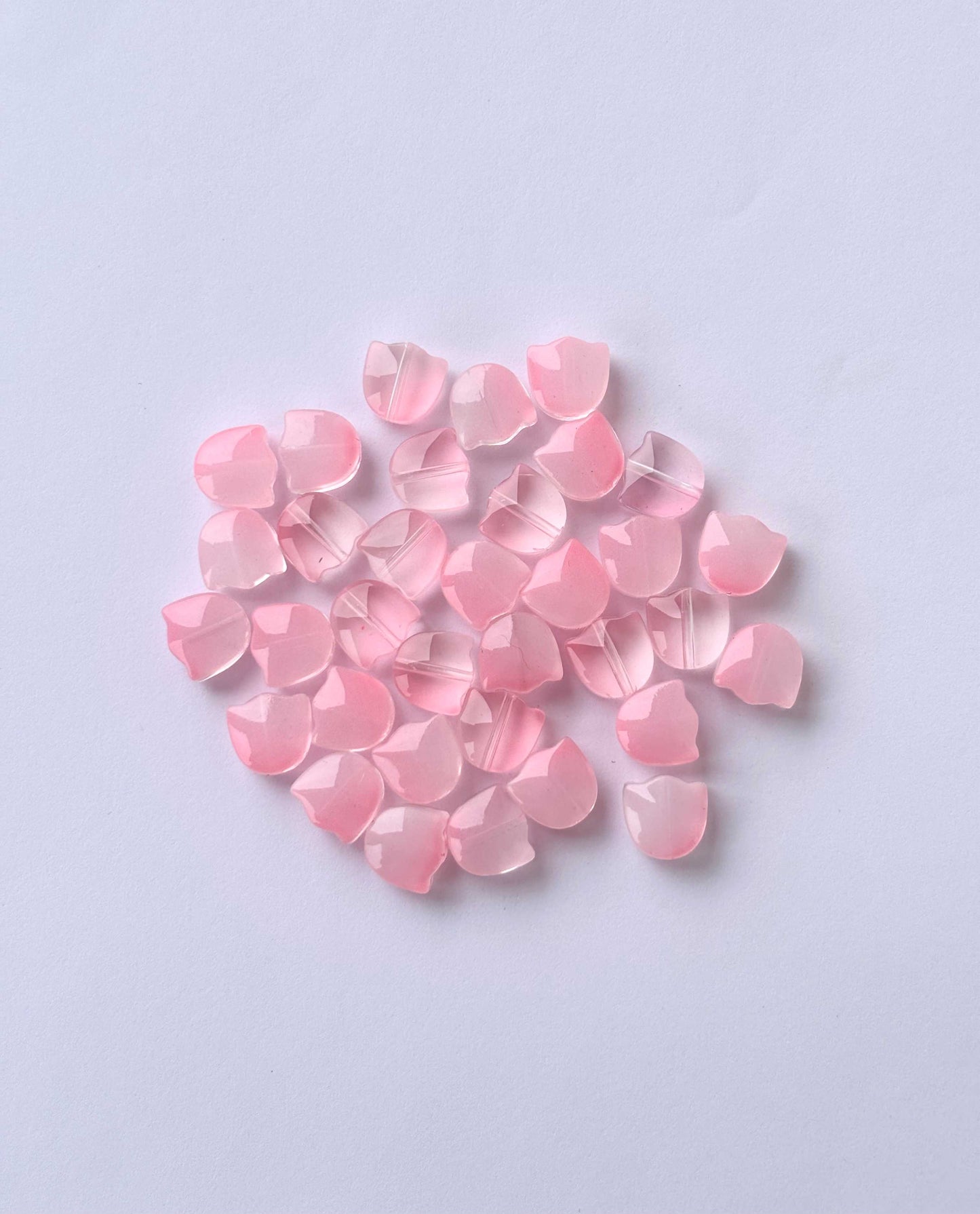 Pink Tulip Flower Beads