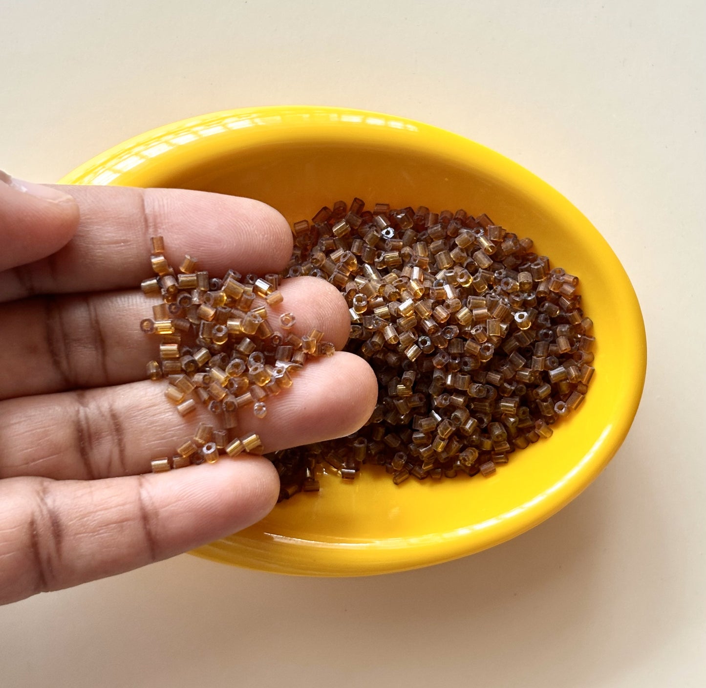 Matt Brown Two Cut Beads