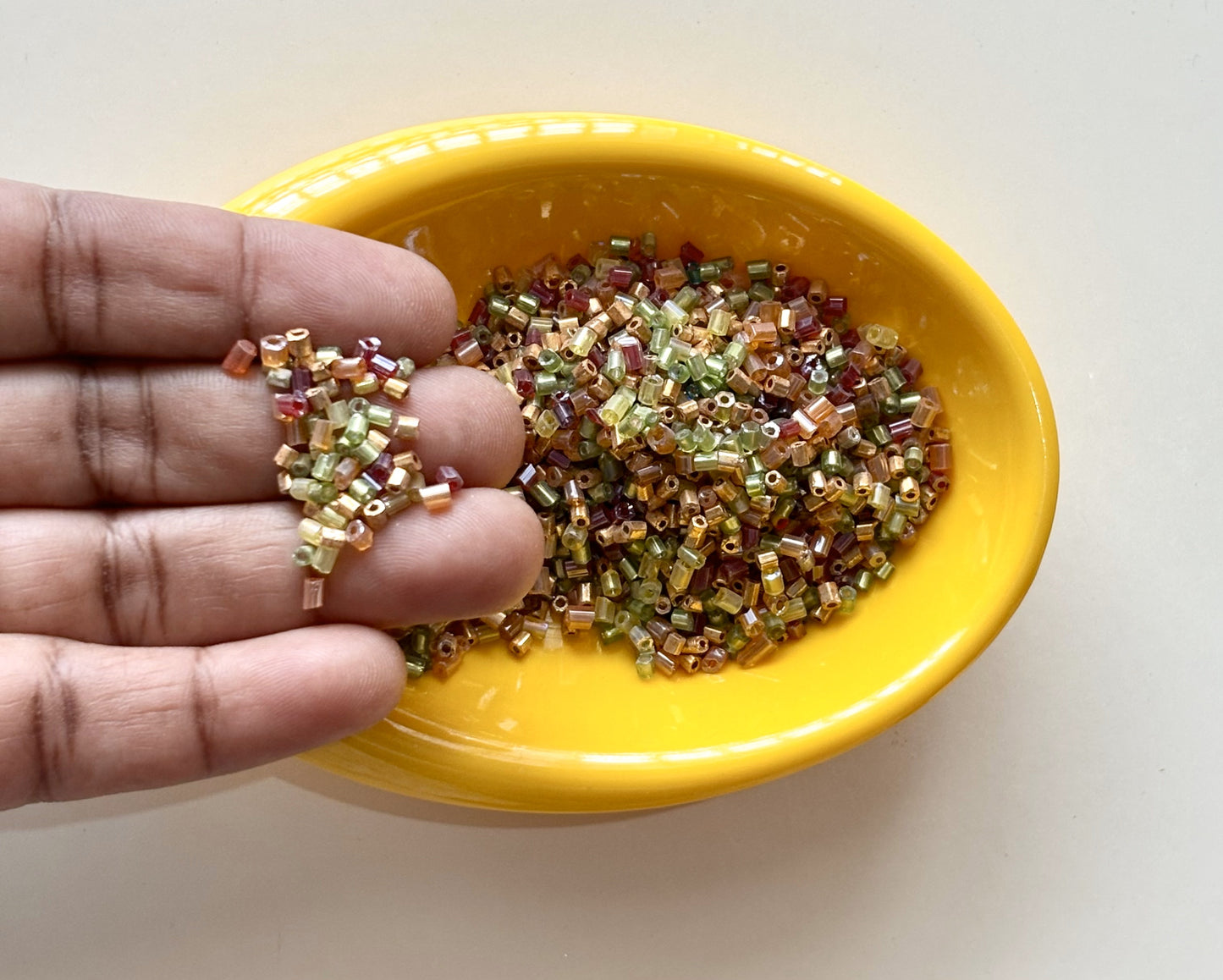 Multicolor Two Cut Beads