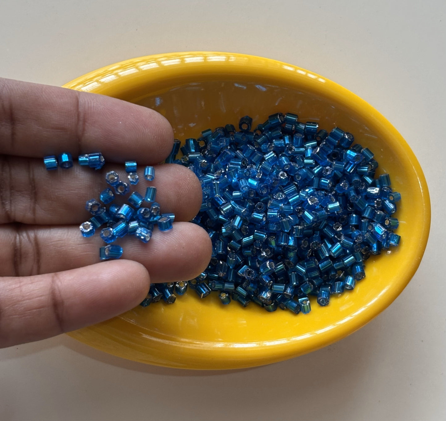 Cerulean Blue Two Cut Beads