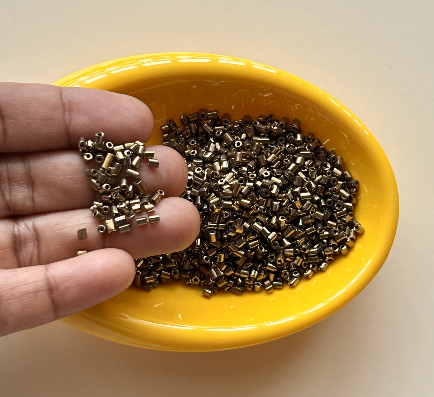 Brunette Brown Two Cut Beads