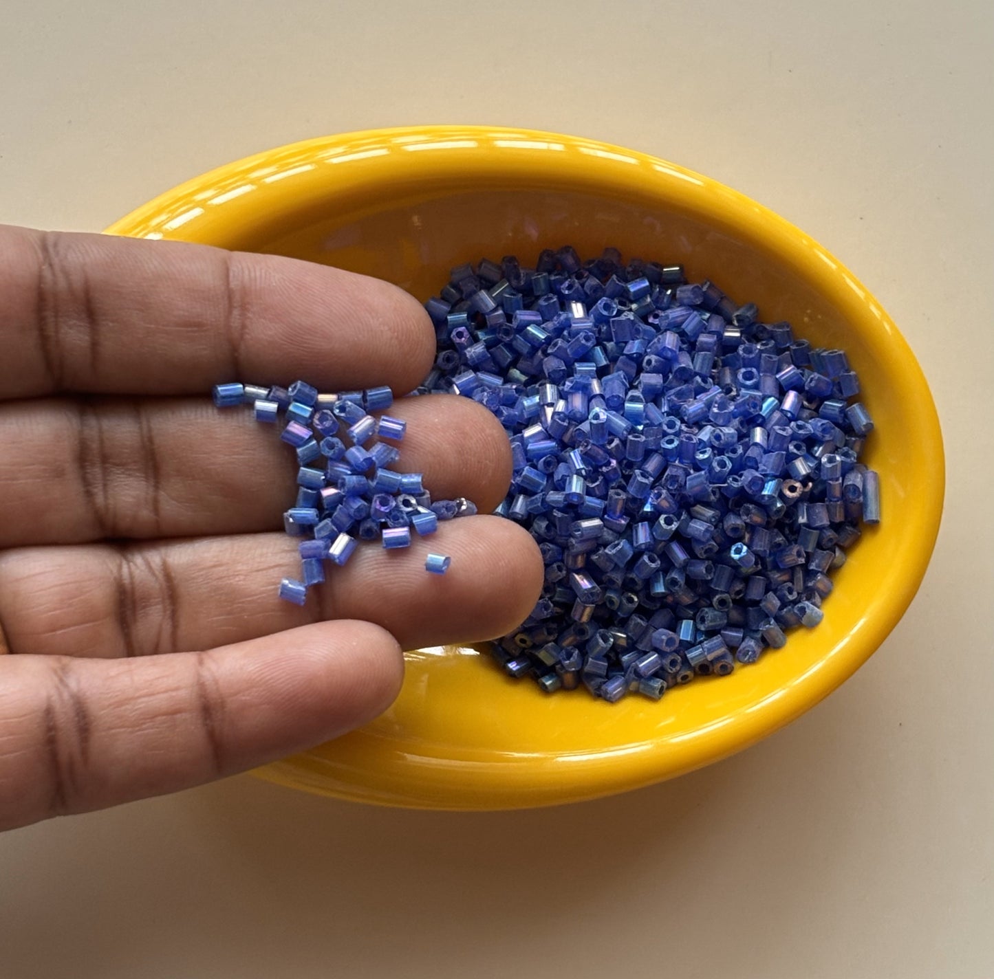 Bright Indigo Two Cut Beads