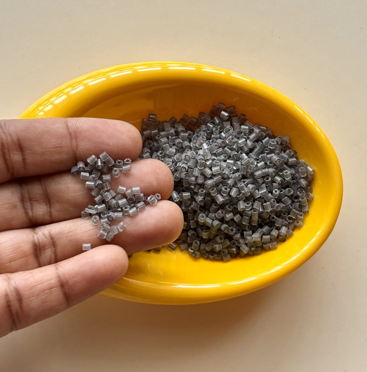 Lava Grey Two Cut Beads