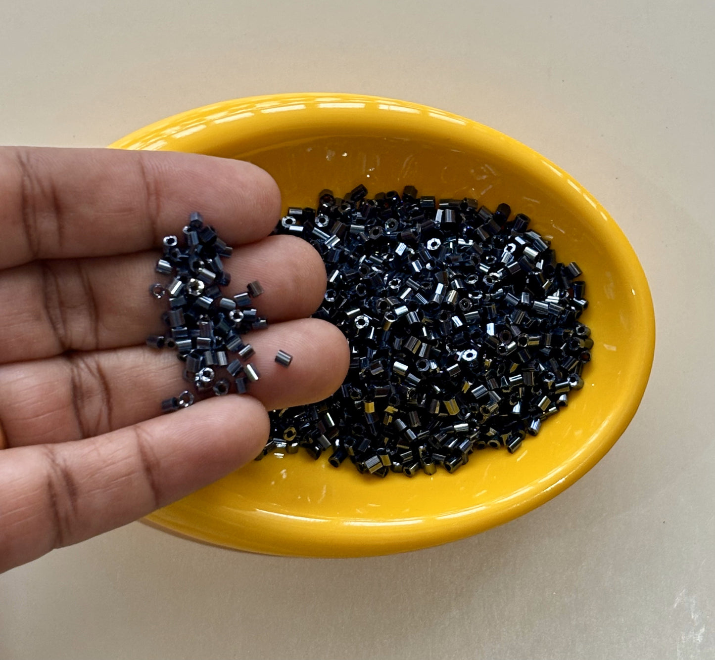 Jade Black Two Cut Beads