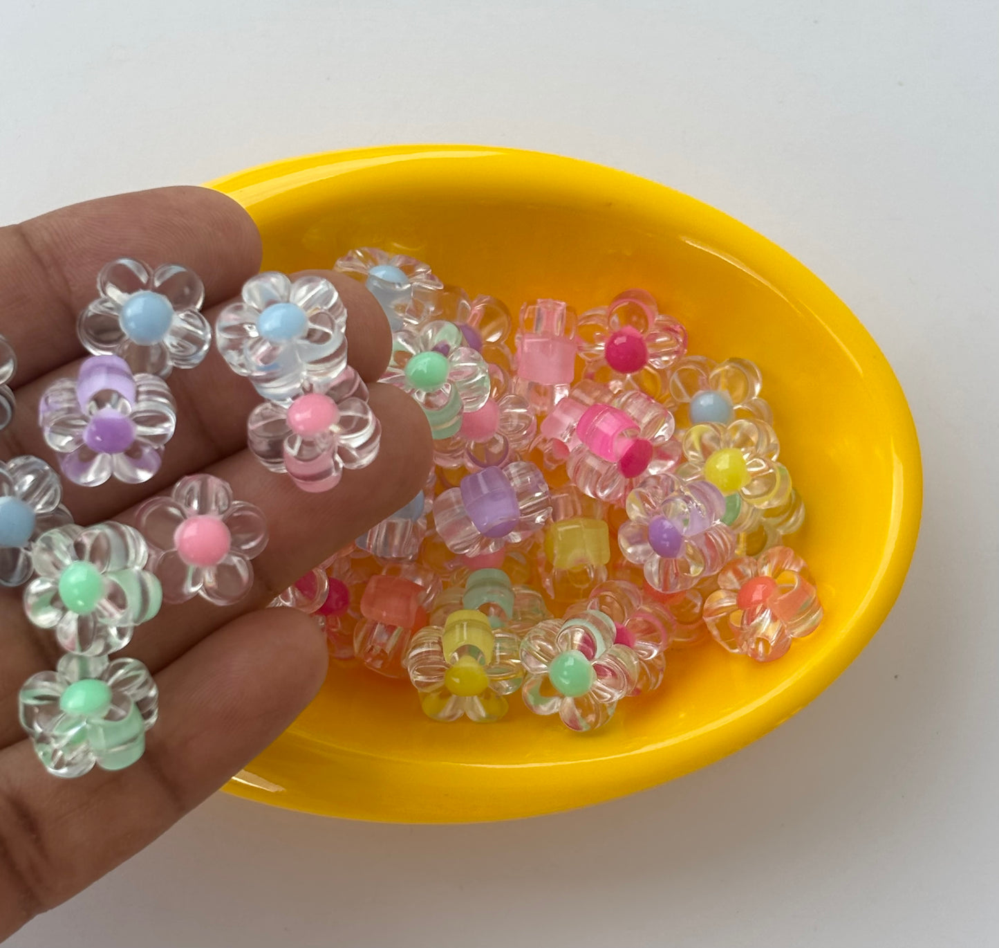 Small Pastel Flower Beads