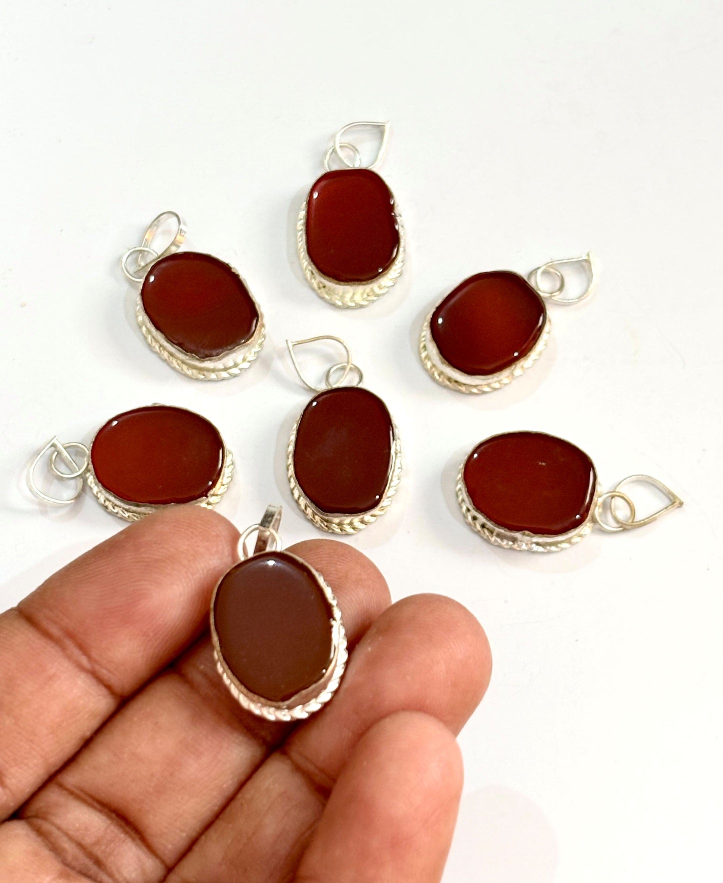 Deep Red Stone Pendants