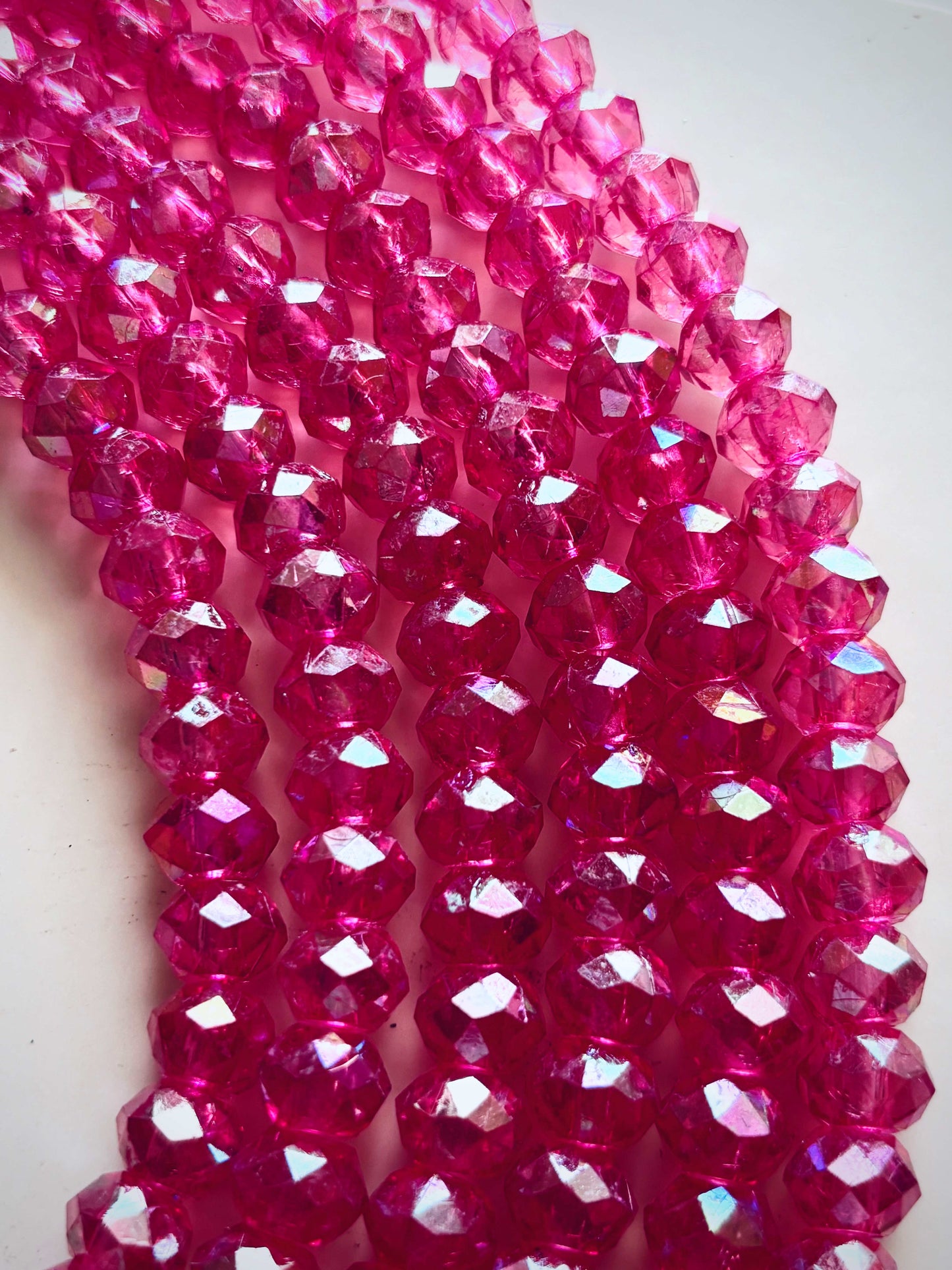 Rose Faceted Acrylic Beads For Jewelry Making
