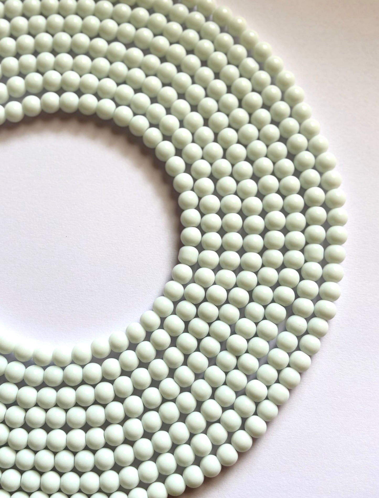 Smooth Round White Jelly Beads for Craft and Jewelry Making Supplies