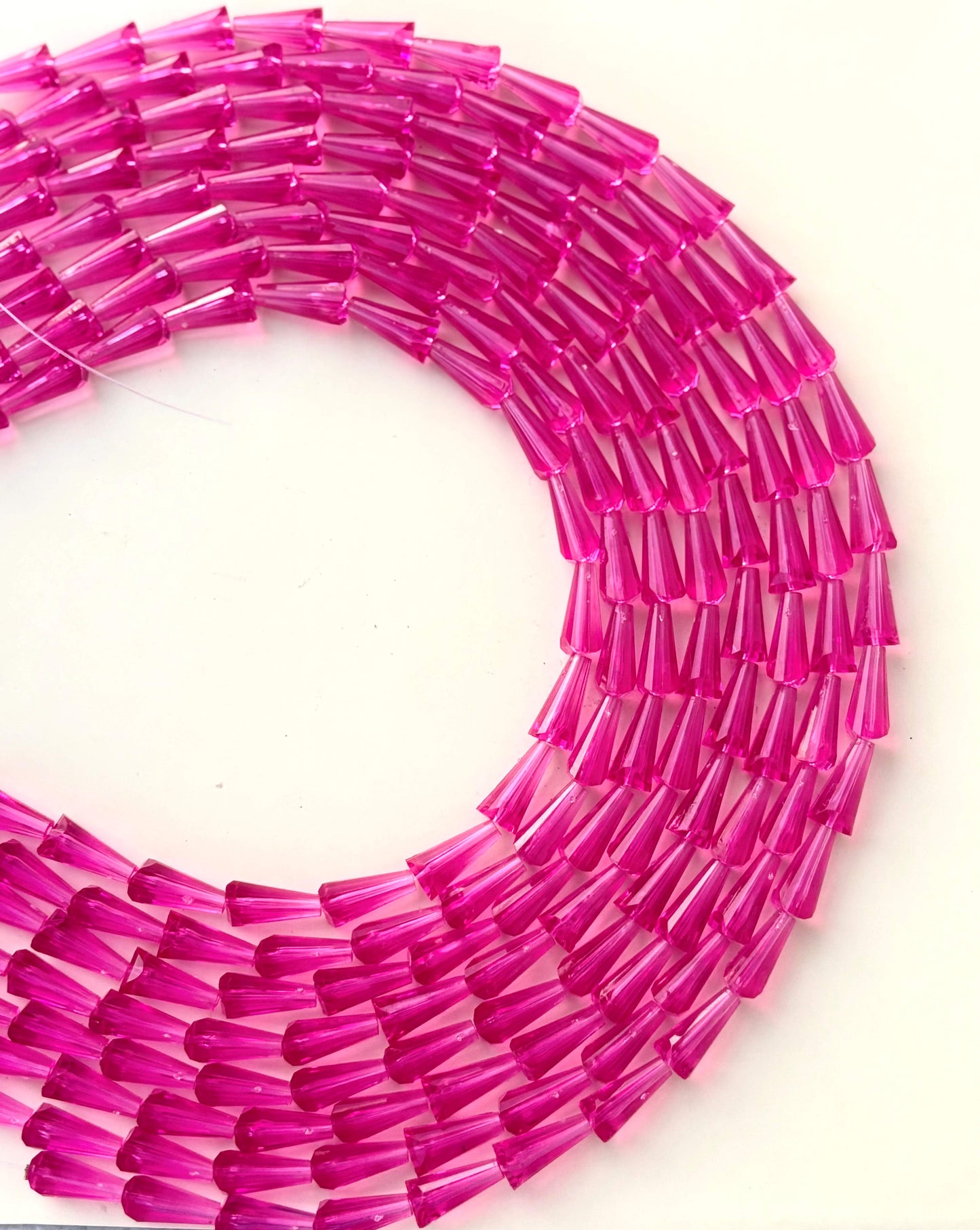 Hot Pink Tower Crystal Beads for Jewelry Making