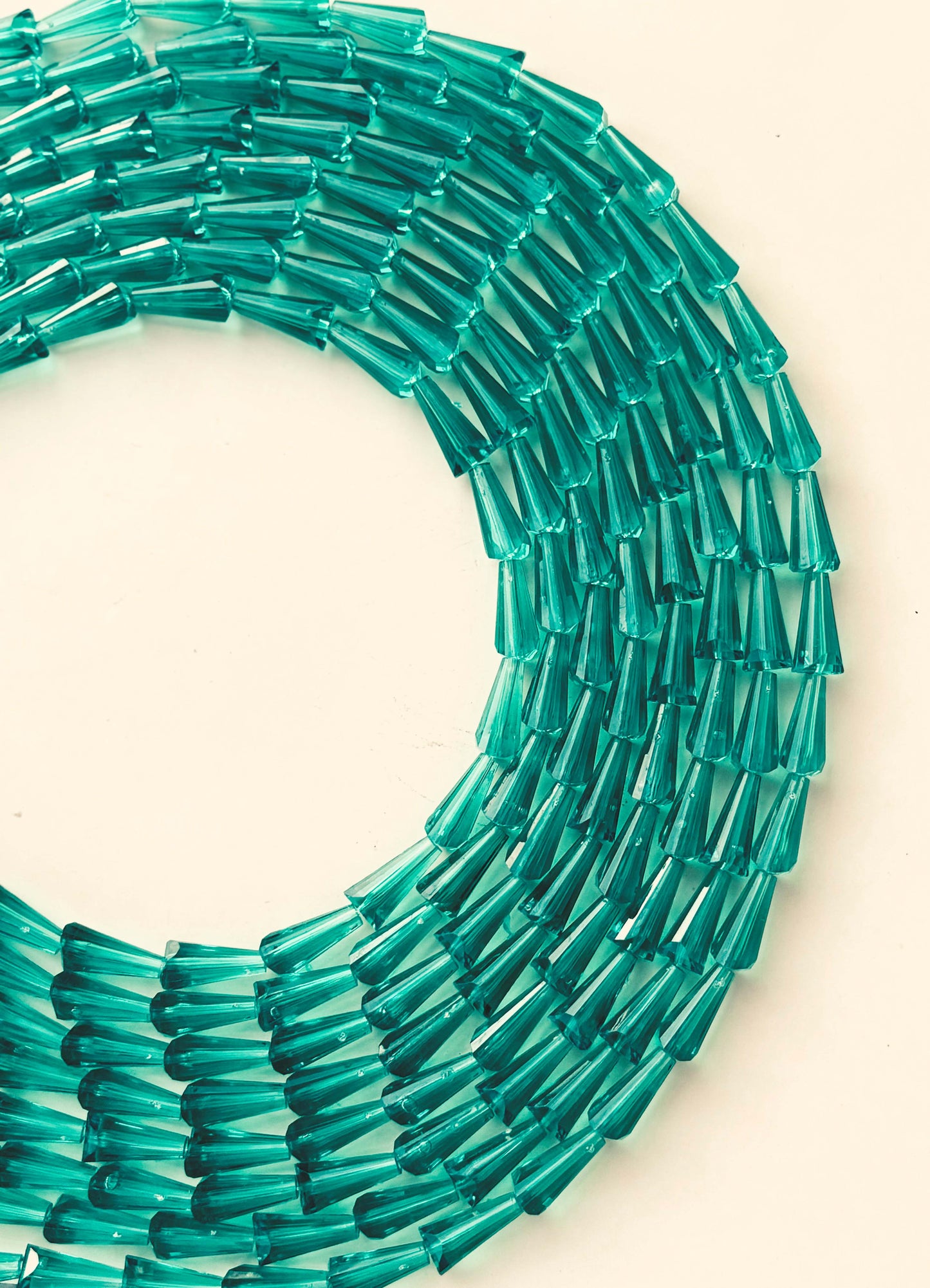 Teal Tower Crystal Beads for Jewelry Making