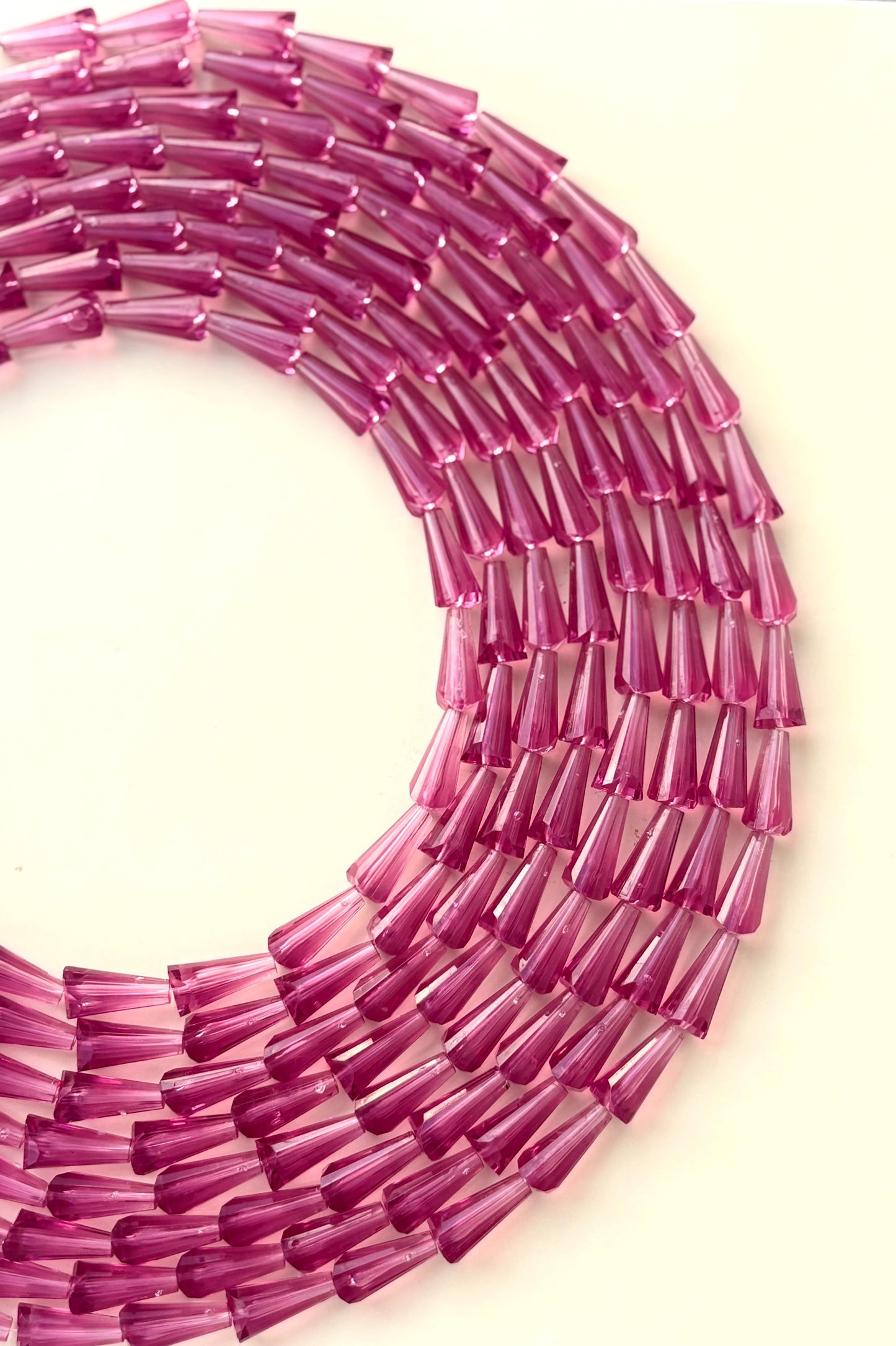 Fuchsia Tower Crystal Beads for Jewelry Making