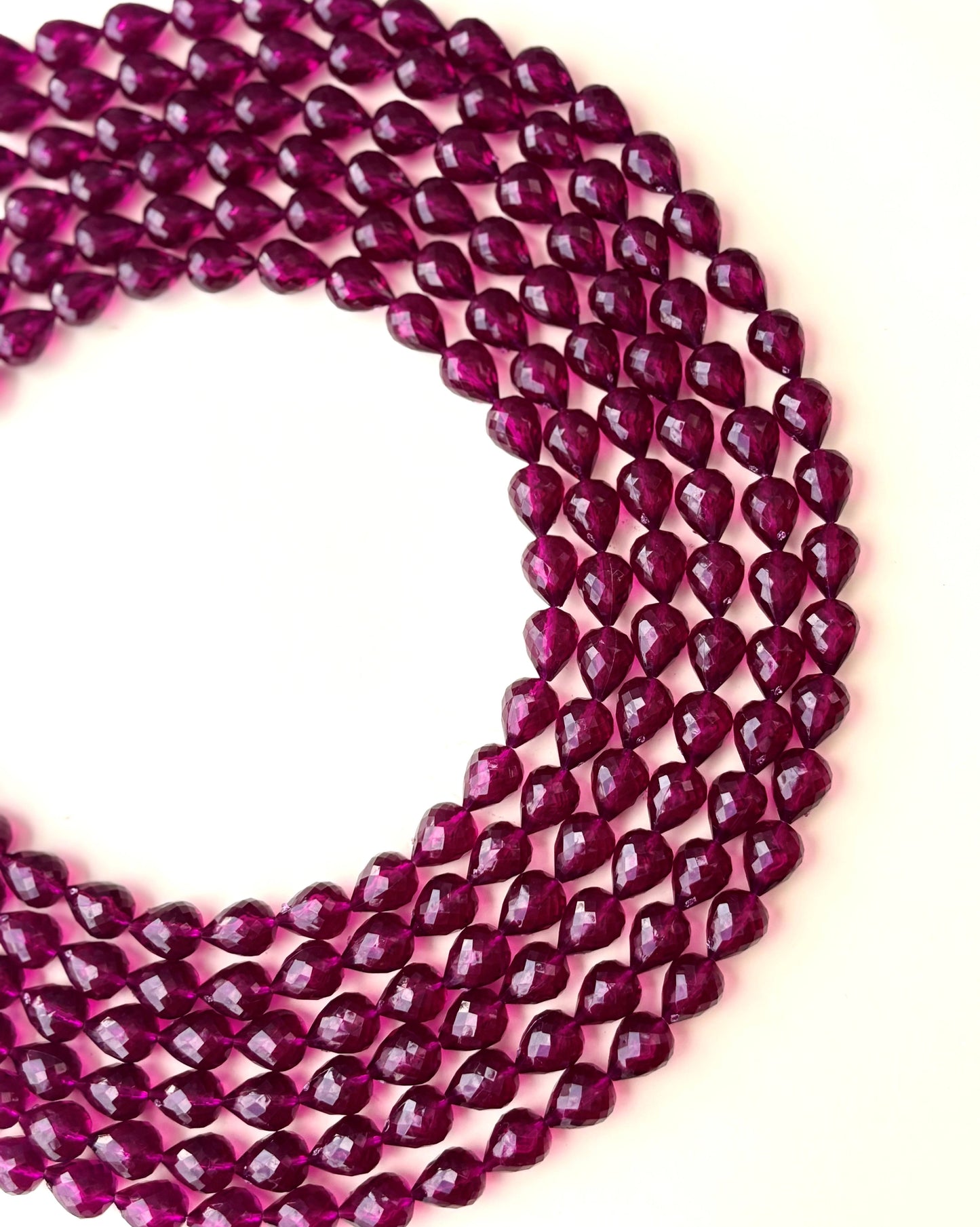 Grape Faceted Teardrop Beads for Jewelry Making