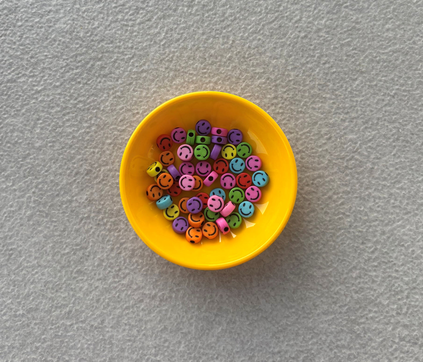 Colorful Smiley Face Acrylic Beads