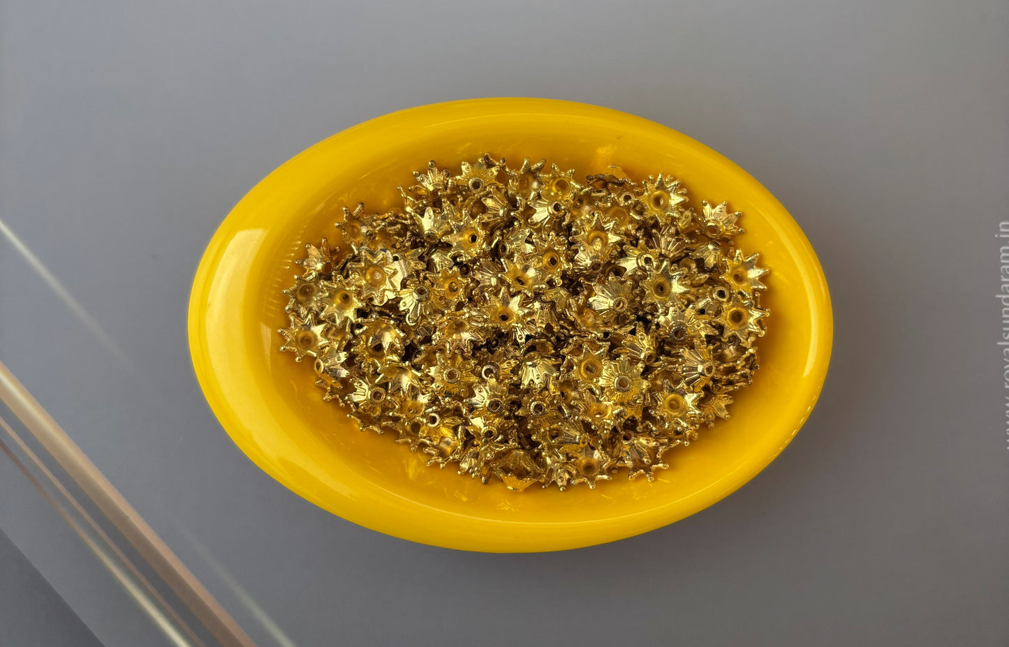 Golden Star Flower CCB Bead Caps