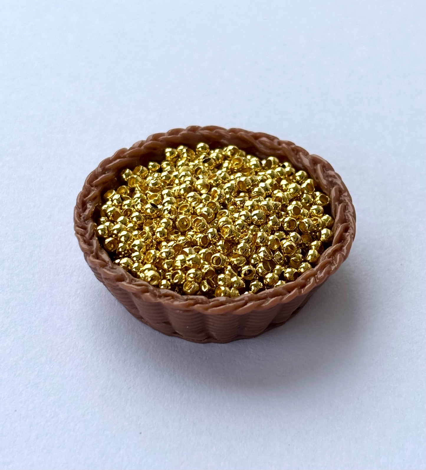 High-Quality Light Gold Round Crimp Beads for Jewelry Making and Crafts