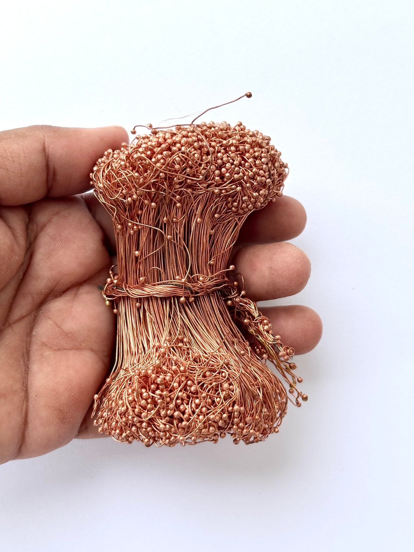 Copper Ball Head Pins for Jewelry Making 28 gauge