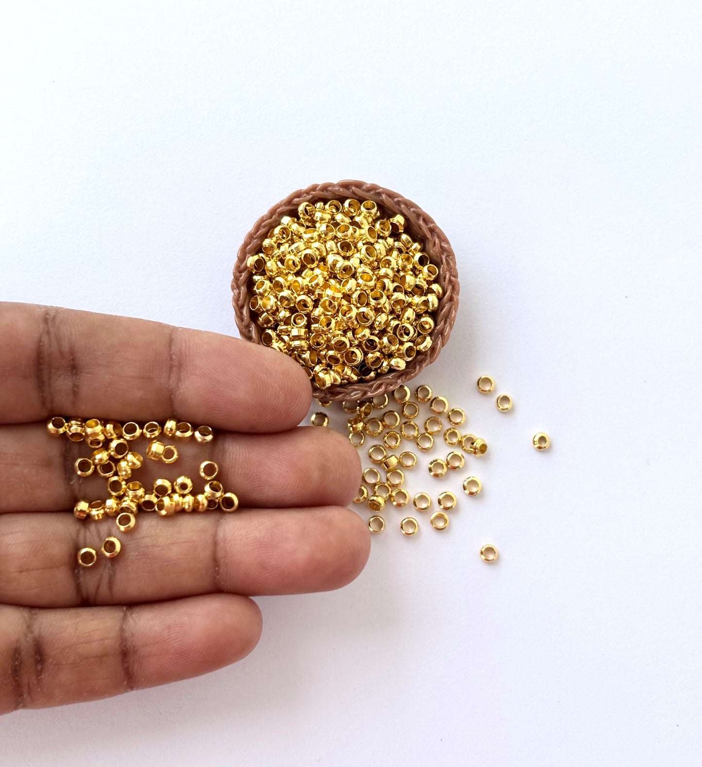 Gold Crimp Beads 2MM