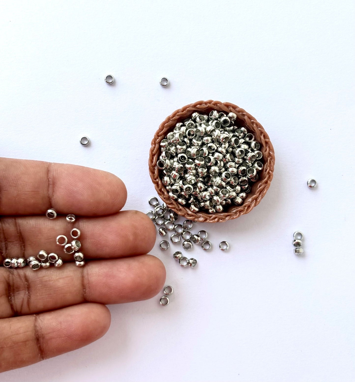 Gunmetal Crimp Beads 2MM