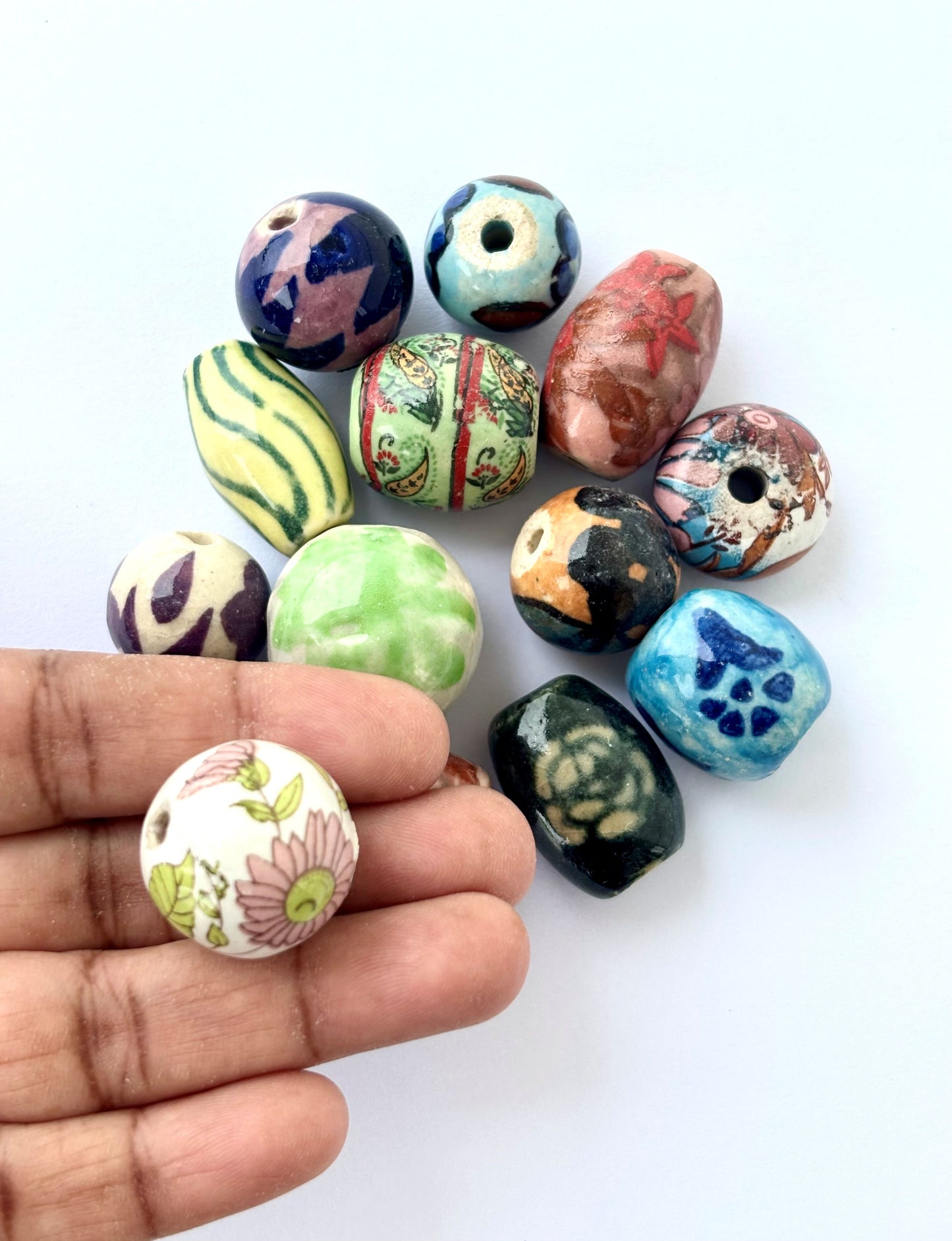 Assorted Handmade Ceramic Beads
