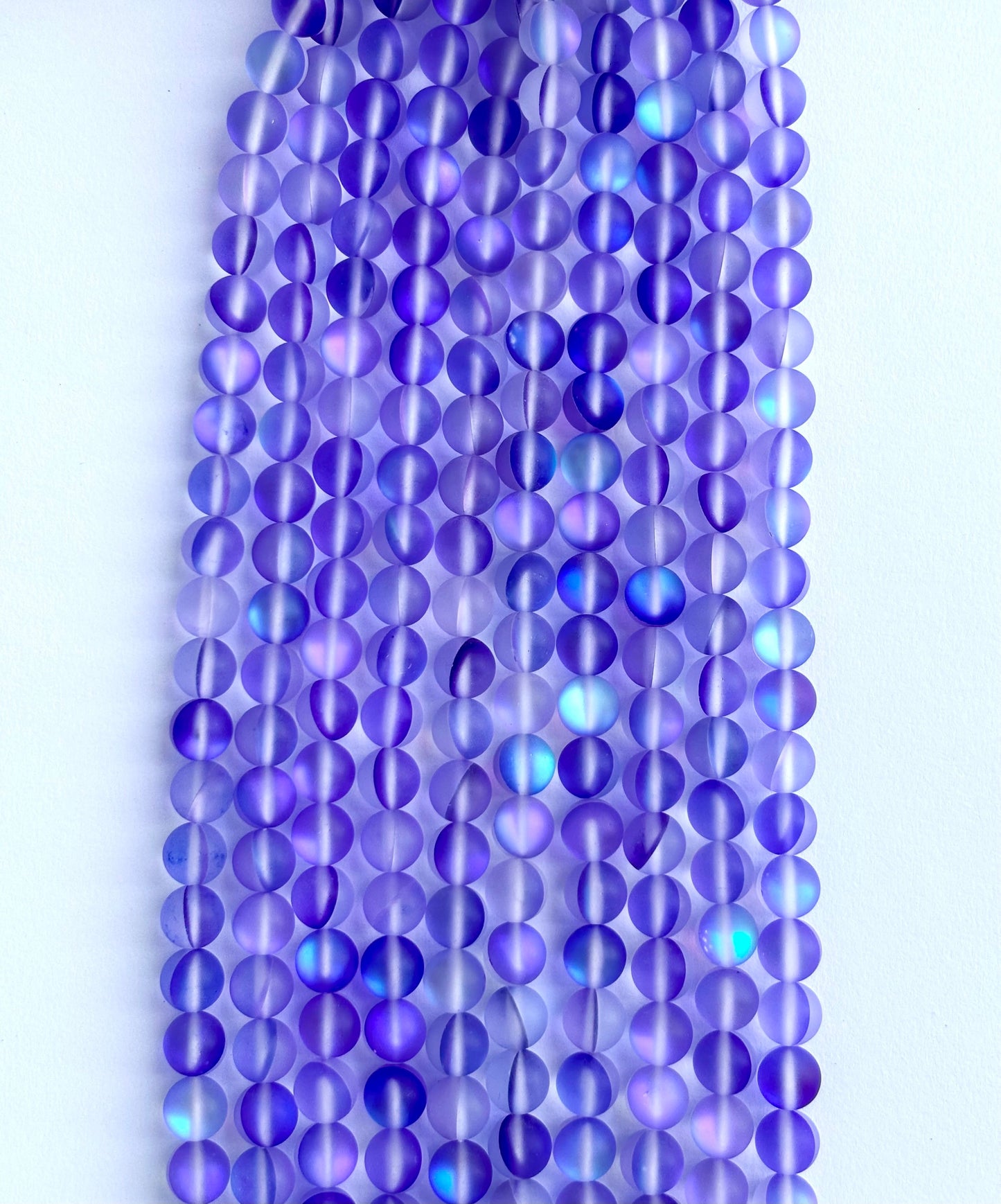 Matte Indigo Aura Quartz Beads