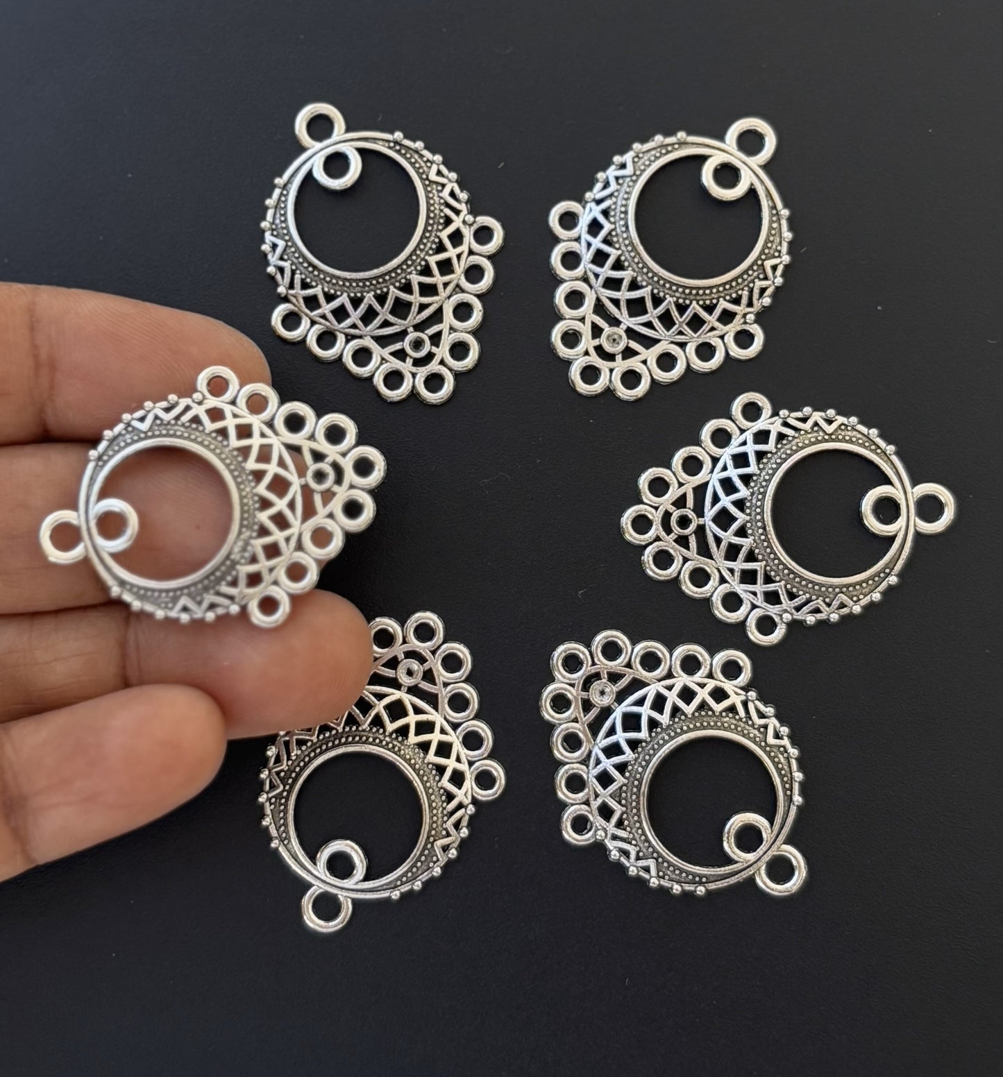 Antique Silver Chandelier Earring Findings and Connectors