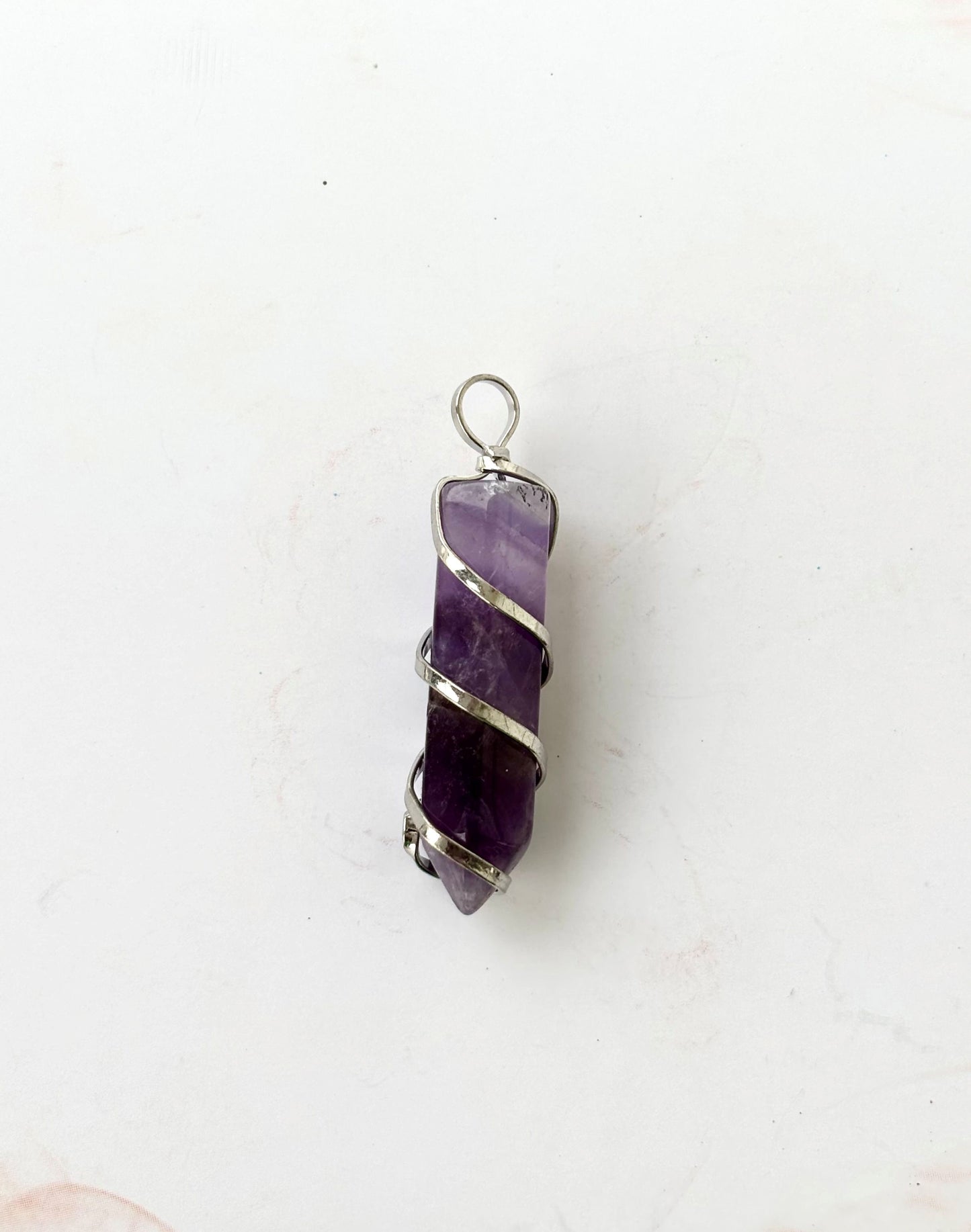 Amethyst Crystal Point Pendant
