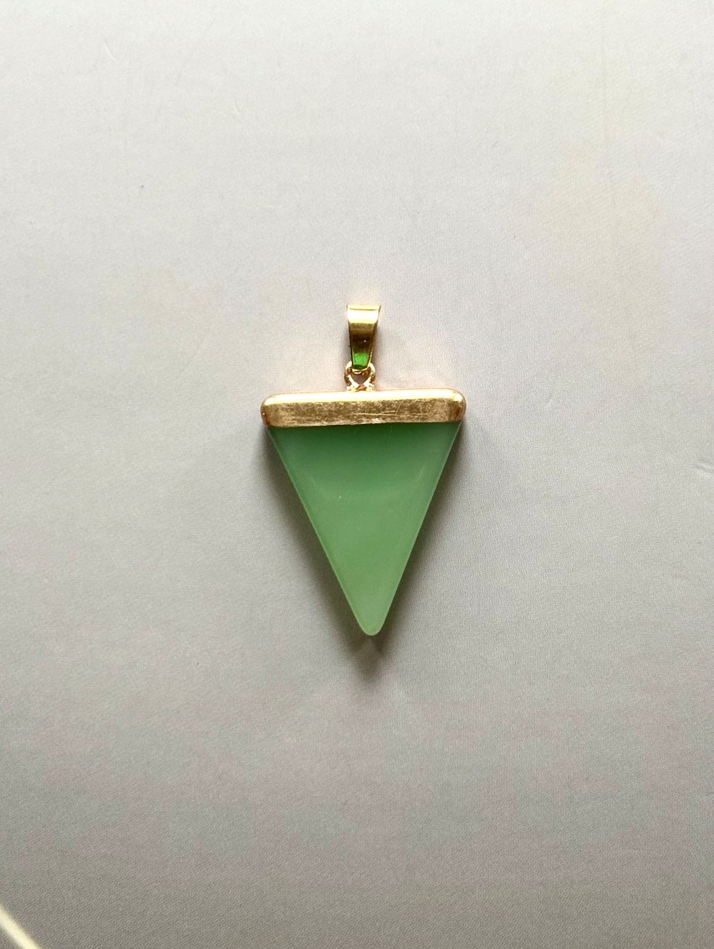 Green Aventurine Triangle Pendant