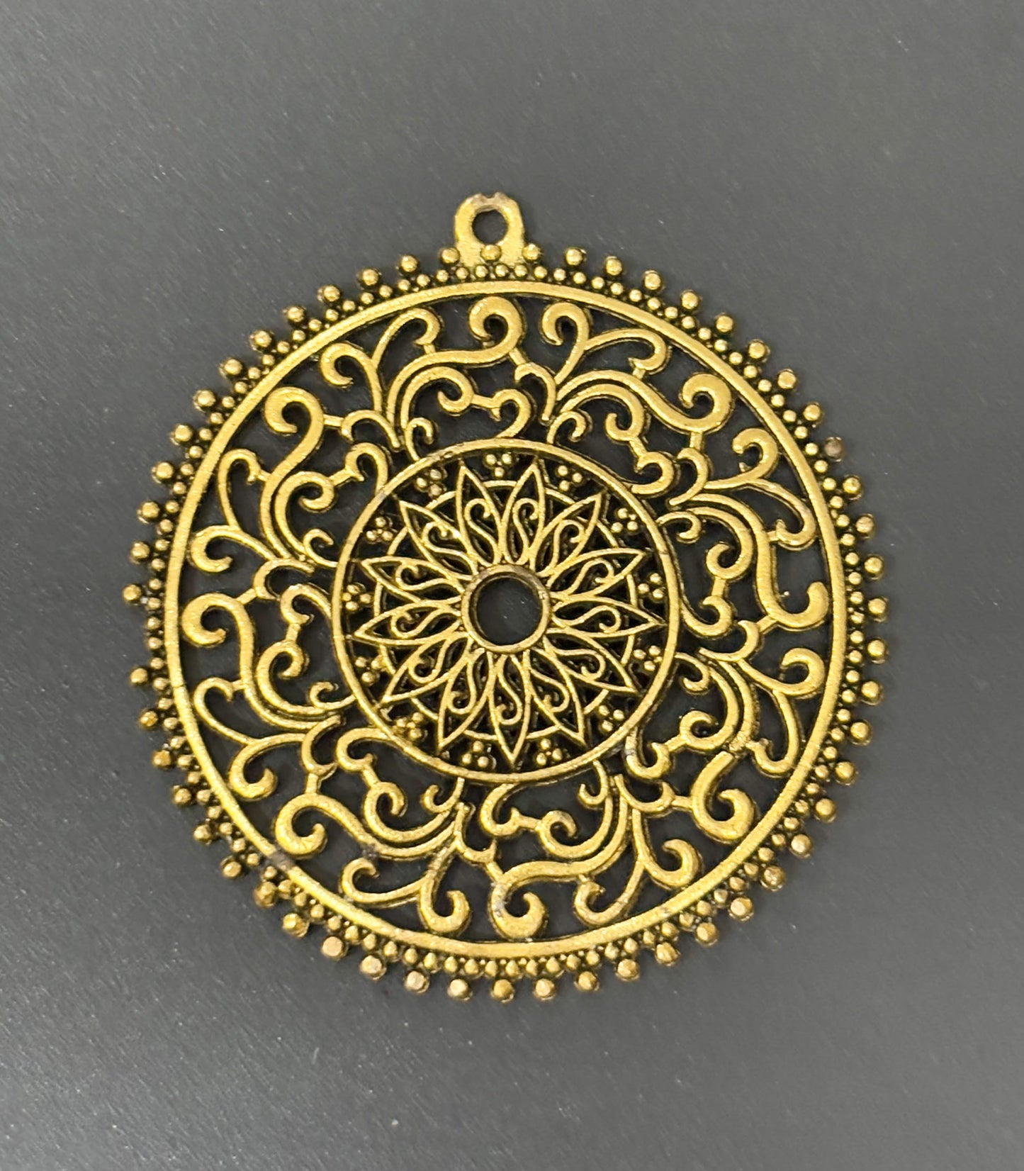 Sale - Intricate Filigree Mandala Pendant