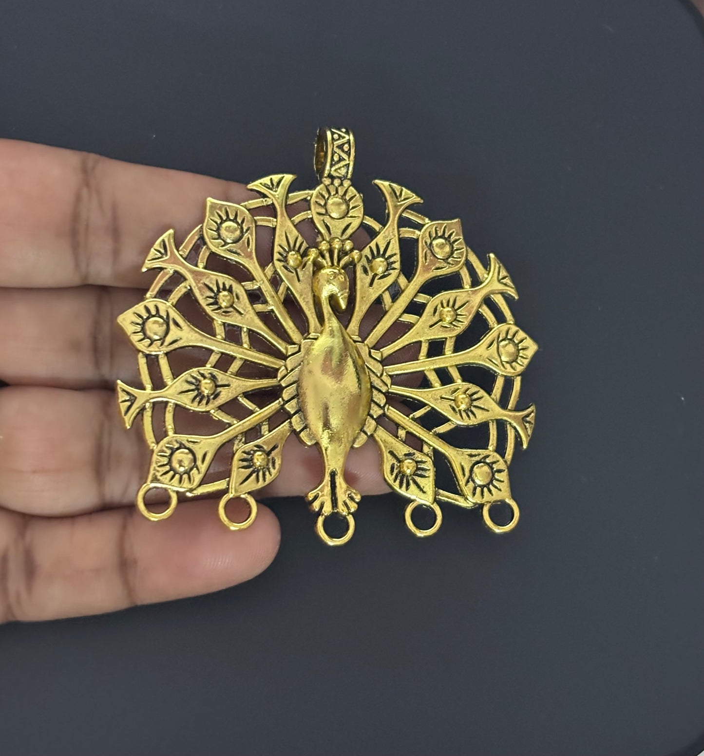 Gold Peacock Pendant - Exquisite Jewelry Piece