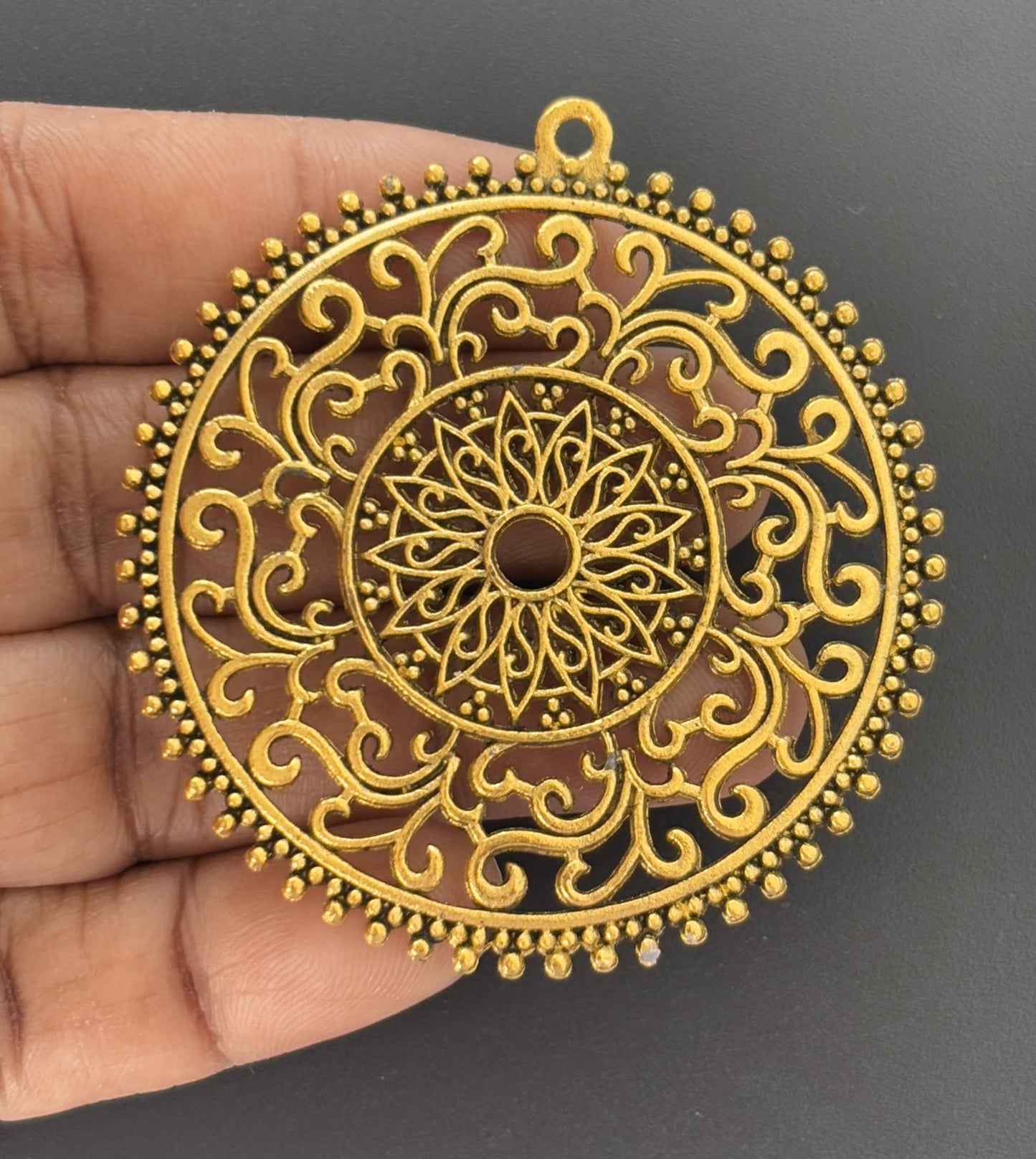 Intricate Filigree Mandala Pendant