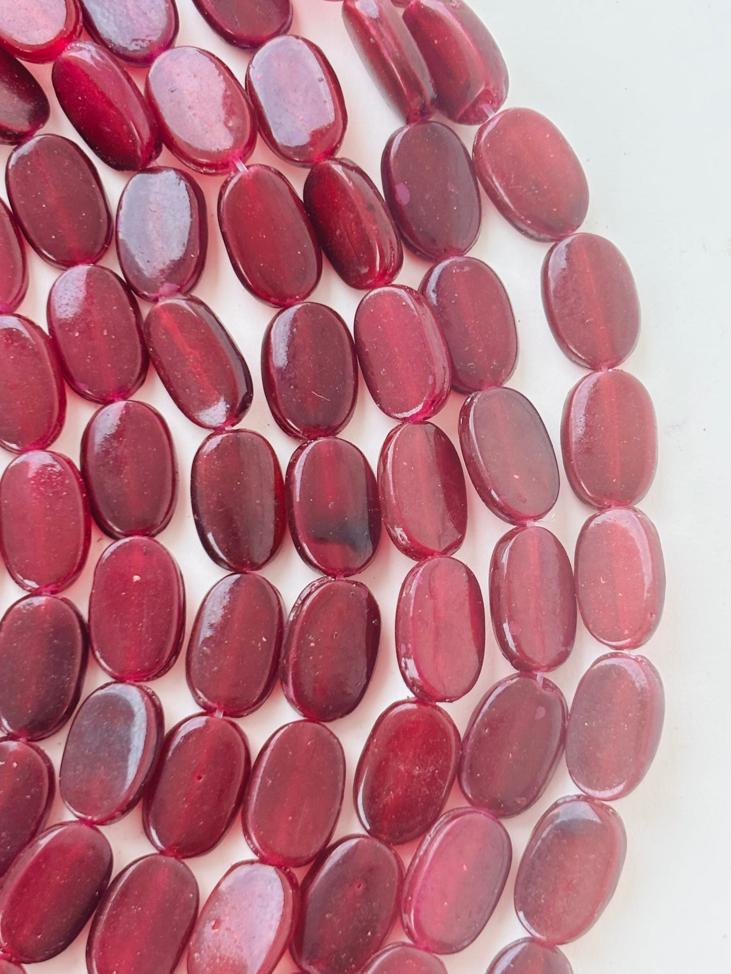 Grape Oval Flat Beads for Jewelry Making