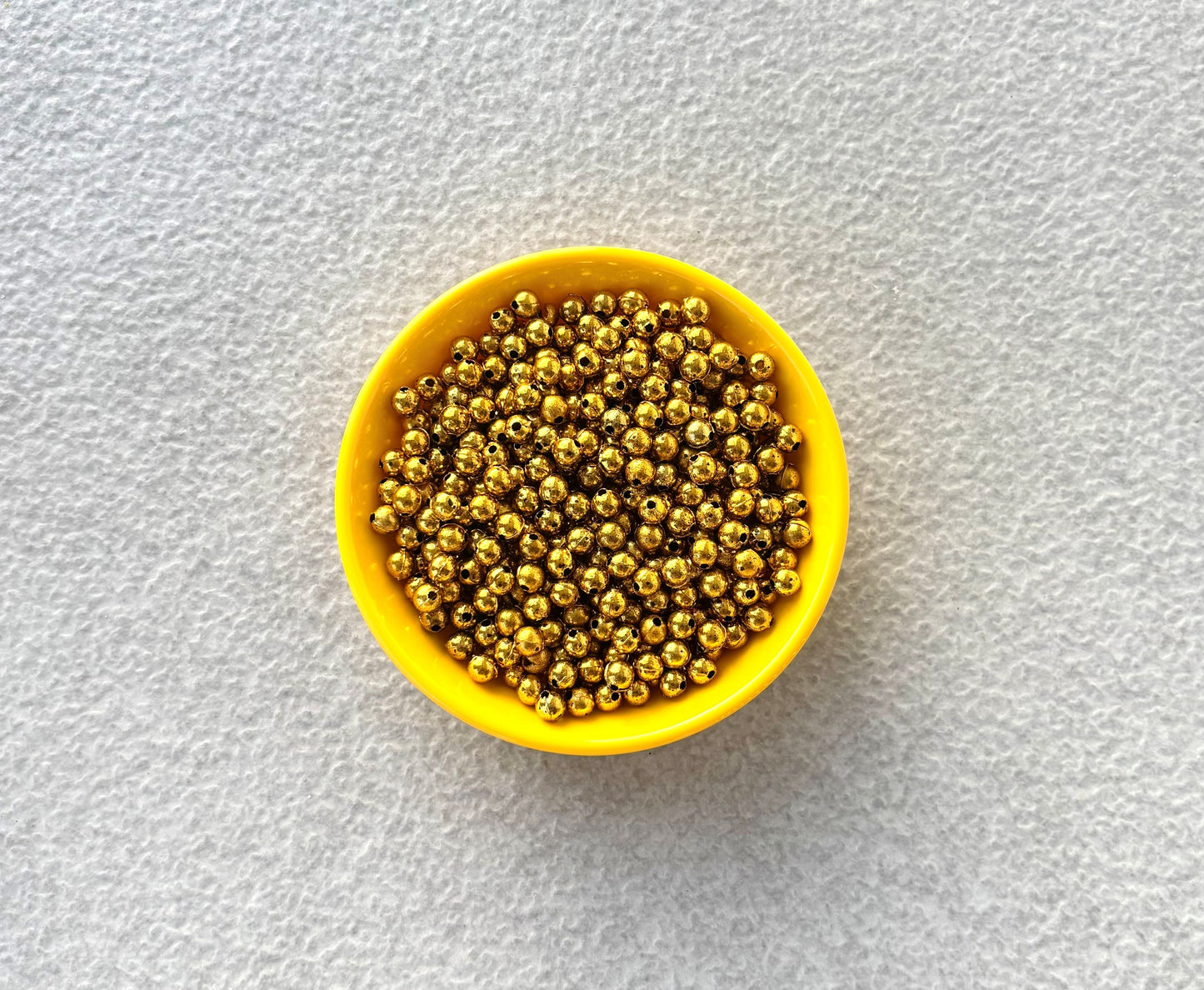 Metallic Gold Acrylic Round Beads 6MM