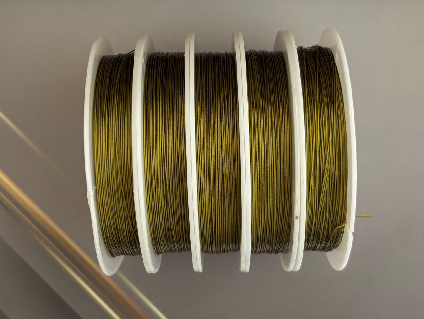 Tiger Tail Wire Spool - Nylon Coated Golden Wire