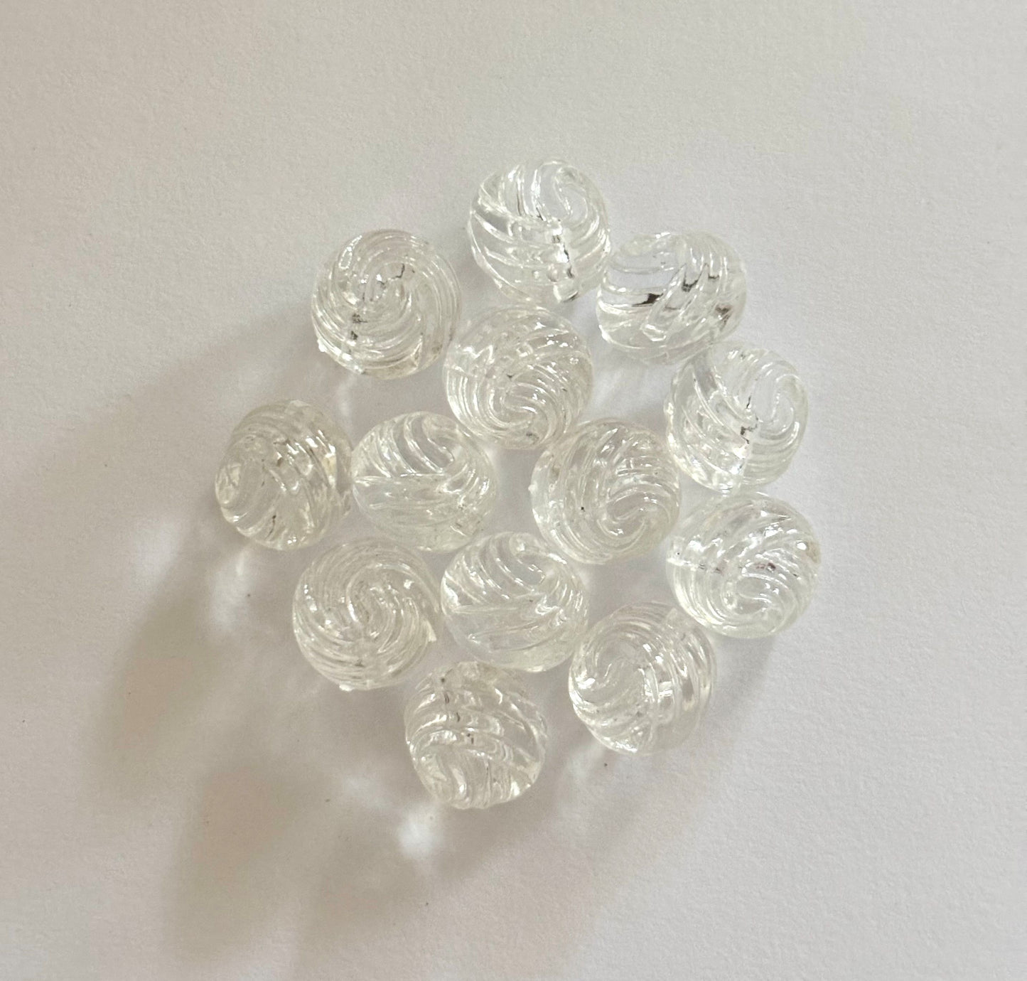 Clear Swirl Acrylic Beads